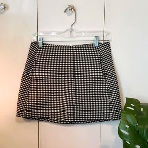 Women's Urban Outfitters black and white gingham mini skirt, size S.